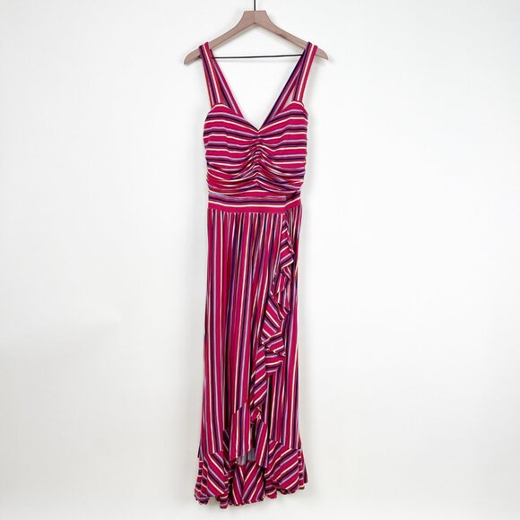 Anthropologie Maeve Gabriela Ruffled Midi Maxi Dress Sundress Barbie Sun Summer - Picture 5 of 15